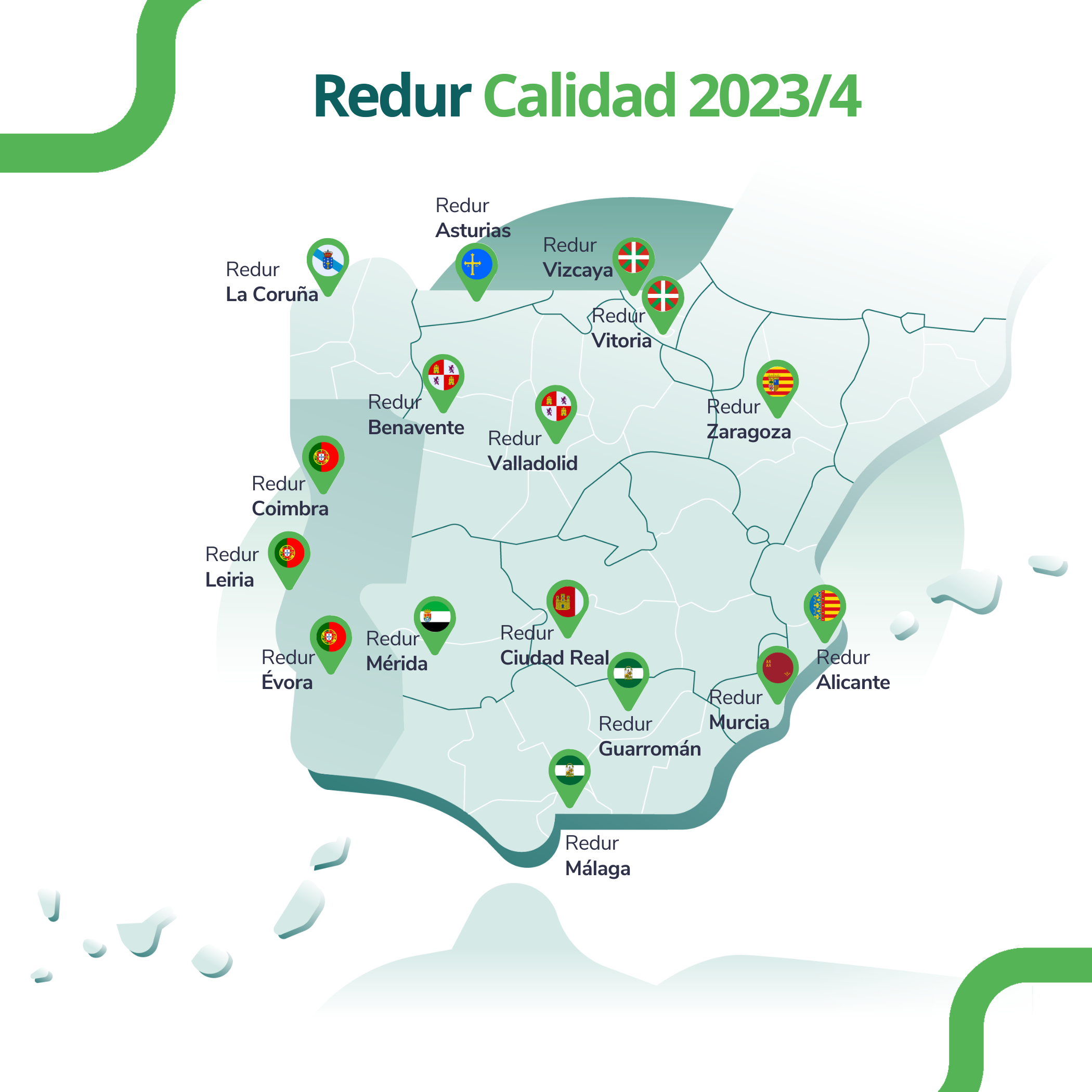Resumo de todas as ações realizadas na Redur Qualidade 2023/24